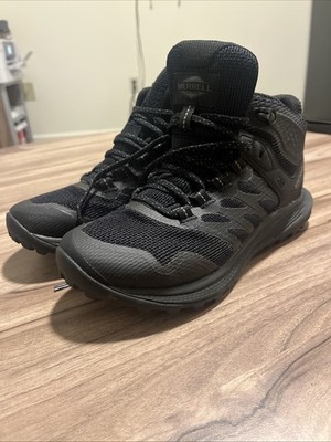 Merrell Nova 3 Tactical Mid Mens size 10.5 Waterproof Black Hiking Boots J005049 Merrell, Nova 3 Tactical Mid, Waterproof, Soft Toe, J005049 main image 2