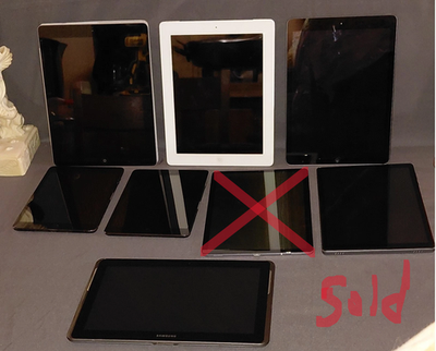 #ad Mix Lot Of 13 TABLETS: 5 APPLE iPAD 1 SAMSUNG Galaxy HYUNDAI Parts Repair $100.00