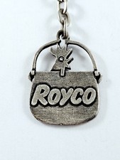 PORTE-CLES - POTAGES ROYCO - Coq, Panier - Métargent 1960s Métal Vintage