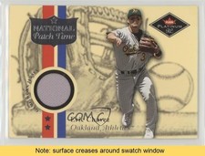 2001 Fleer Platinum National Patch Time Eric Chavez (Platinum RC) Patch READ 0a1