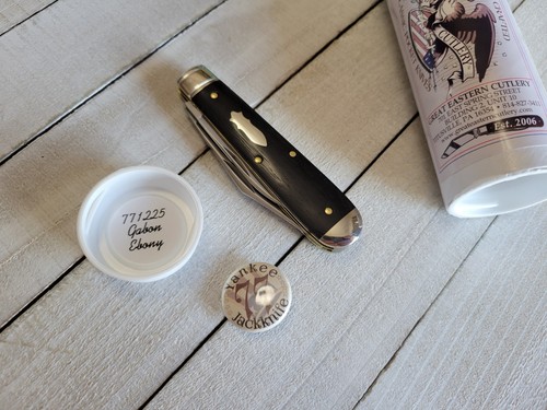 Great Eastern Tidioute #77 Gabon Ebony Wood Yankee Jack Knife 771225 GEC USA
