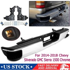 For 2014-2018 Chevy Silverado Gmc Sierra 1500 Chrome Rear Bumper W Conner Steps