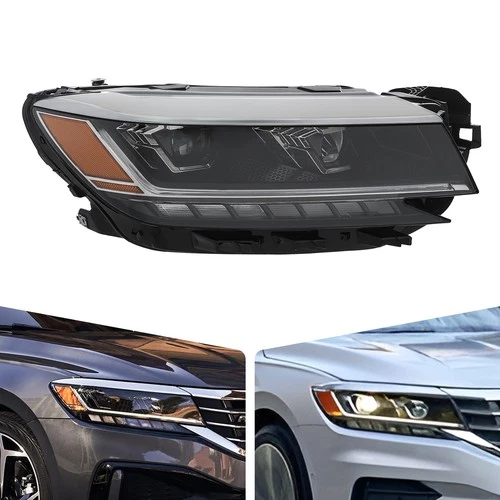 Right LED Headlamp for 2020-2022 VW Passat S/SE/R-Line Non-SEL No AFS, With DRl - Picture 1 of 12