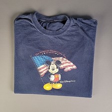 Y2K Walt Disney World Mickey The American Flag Dream Come True T-Shirt Mens XL
