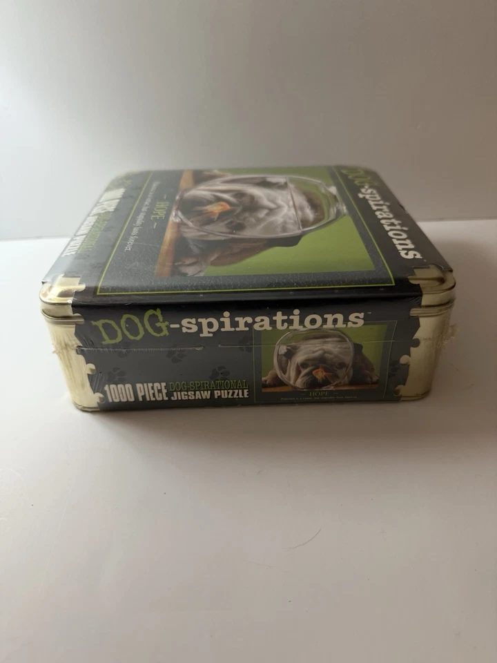 Rompecabezas Perro-Espiraciones "Esperanza" 1000 piezas Lata de Metal 19" x 26" ¡Nuevo Precintado! Foto 4 de 4