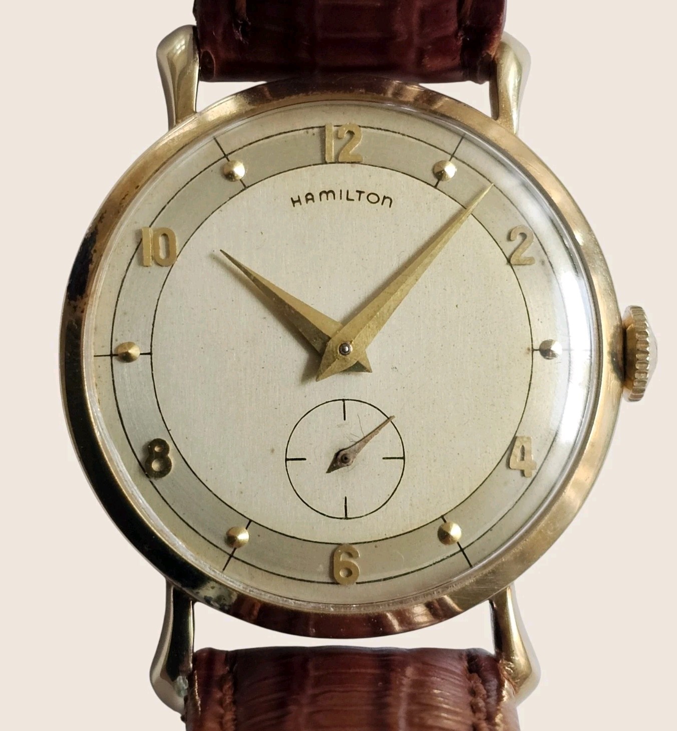 Vintage Hamilton Parker B 10K Solid Gold Cal 770 22J Manual Dress Watch 32.5mm