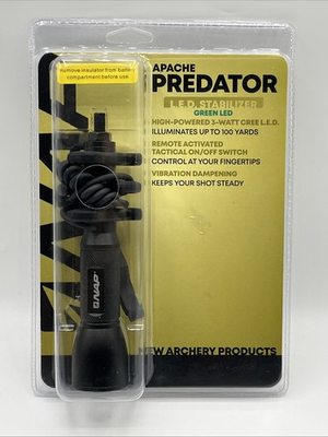 #ad NAP New Archery Products Apache Predator Hog Hunting Stabilizer Green LED Light $69.99