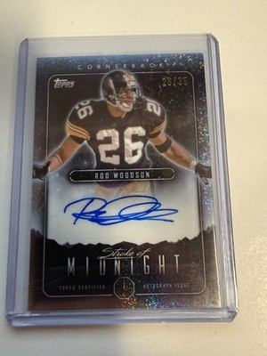 2024 Topps Midnight Rod Woodson Stroke of 26/35 Steelers JERSEY # MATCH FM