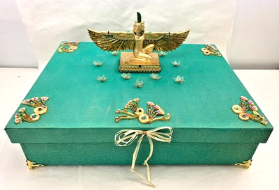 Große Deko Geschenkbox Göttin Maat Ägypten Handarbeit Neu