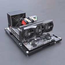 DIY Computer Case PC Frame Desktop Open Chassis Test Bench Black