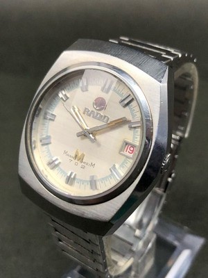 【RADO】メンズ　自動巻き　腕時計　マンハイム　702 ラドー マンハイム 702 9面カットガラス 自動巻 OH済 1970年代 Rado