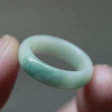 Size 9 1/4 CERTIFIED Natural Grade A Untreated Green Jadeite JADE Ring