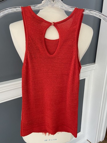 Bebe Red Sleeveless Top- Size L - Picture 6 of 9