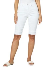 DG2 by Diane Gilman New Classic Stretch Denim Bermuda Short White