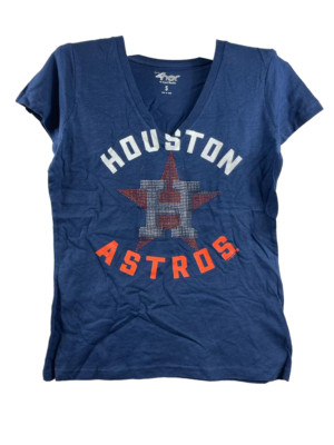 G-III 4her Von Carl Banks Damen Houston Astros V-Ausschnitt T-Shirt Navy Klein