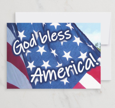 God Bless America! - 4'' x 6'' Card