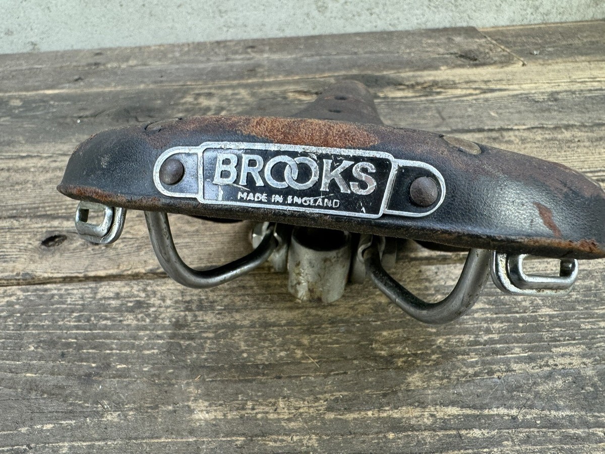 Selle Vélo Vintage Brooks England Klunker - Noir - Confort - Fabriquée En Angleterre - Occasion