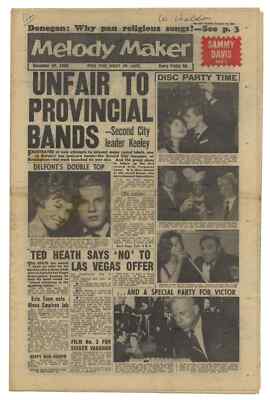 Melody Maker December 24, 1960 Adam Faith Johnnie Gray Bobby Rydell Sammy Davis