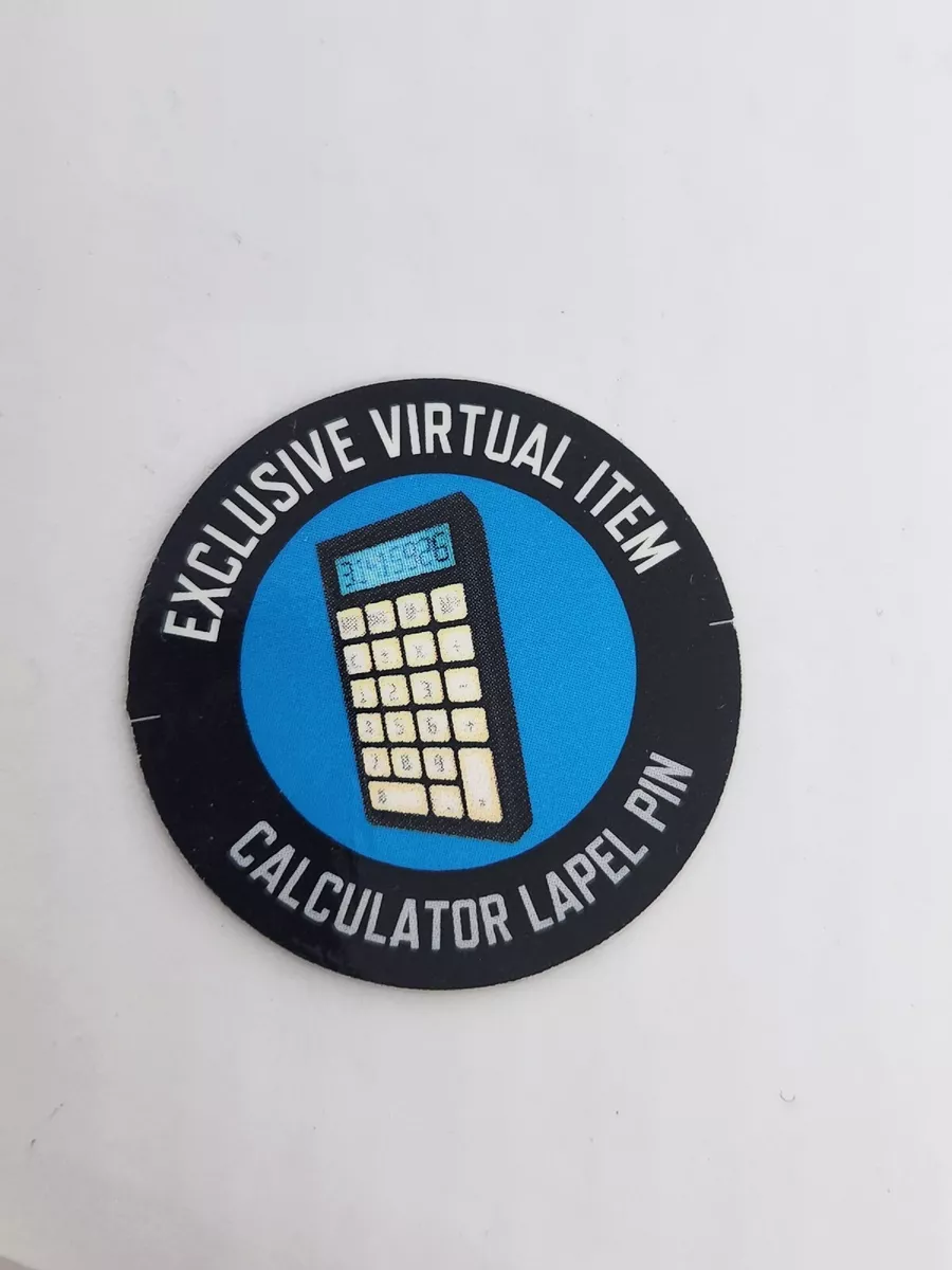 Roblox Toy Code Only. Calculator Lapel Pin. Exclusive Sent Through Messages