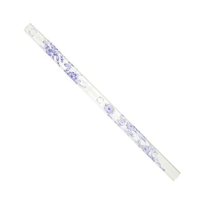 Hall Crystal Flute 11716 - Inline Glass Flute in G - Blue Delft