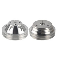 Polea de bomba de agua larga de aluminio de 2 ranuras para bloque pequeño Chevy SBC 305 327 350