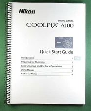 Nikon CoolPix A100 Quick Start Guide: 36 Pages & Protective Covers