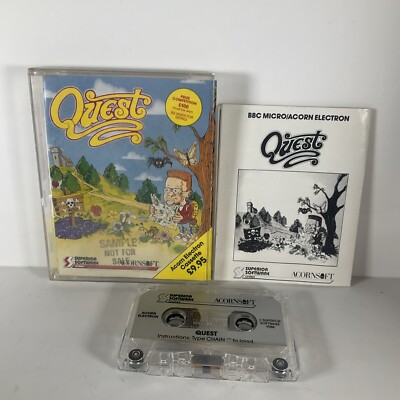 Quest Game Cassette Tape - SUPERIOR SOFTWARE - Acorn Electron