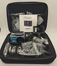 CAMPARK EXTREME II 2 UHD 4K Action Camera + 128GB SD Card + Case Tested Works!