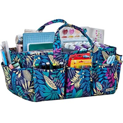 HOMEST Craft Organizer Tote Bag with Multiple Pockets Storage Art