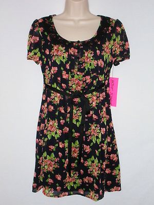NWT BETSEY JOHNSON Women's Floral Dress, Short Sleeve, Black Multicolor, $138 | eBay NWT BETSEY JOHNSON Women's Floral Dress, Short Sleeve, Black Multicolor, $138 | eBay