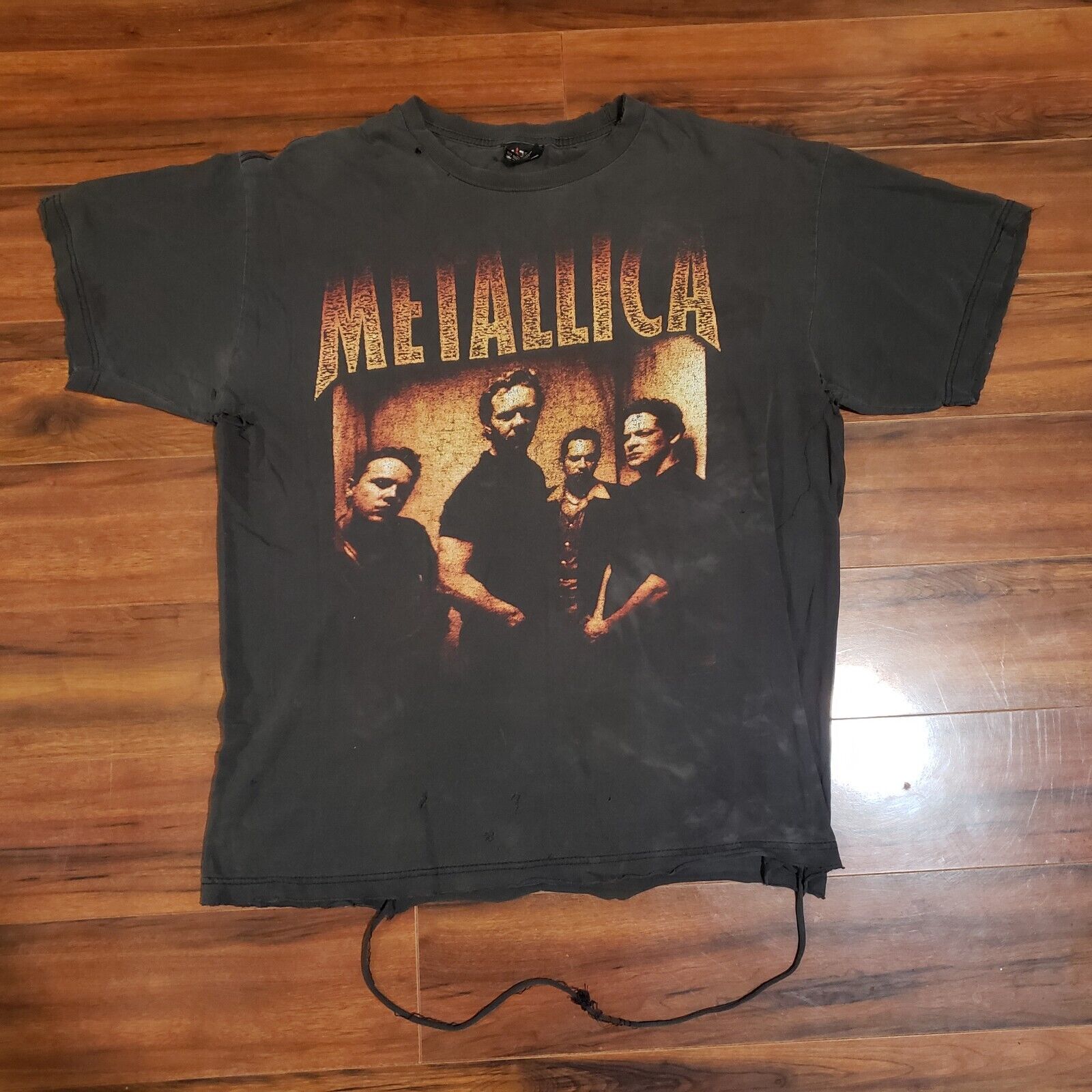 Vintage 90s Metallica Original Distressed Band Tour T Shirt Size ...