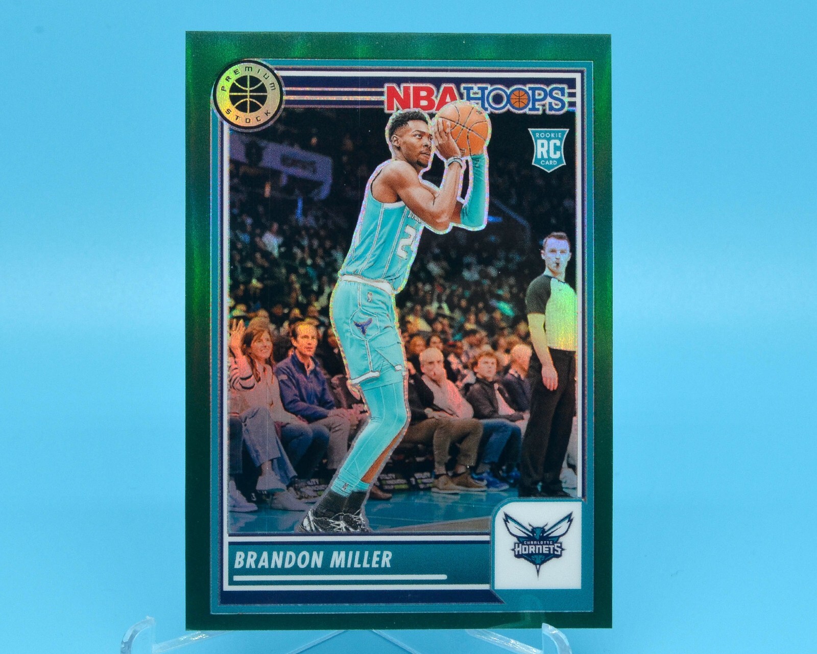 2023-24 Hoops Premium Stock BRANDON MILLER Green Prizm SP /75 SP #245