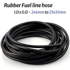 FLEXIBLE RUBBER TUBE - AIR / WATER FUEL PETROL OIL HOSE PIPE VARIOUS SIZES