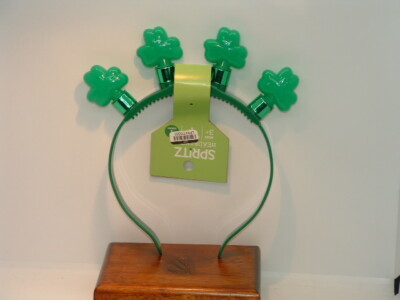New Spritz Green Flashing Light Shamrock Headband