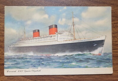 RMS Queen Elizabeth, Cunard White Star Postkarte