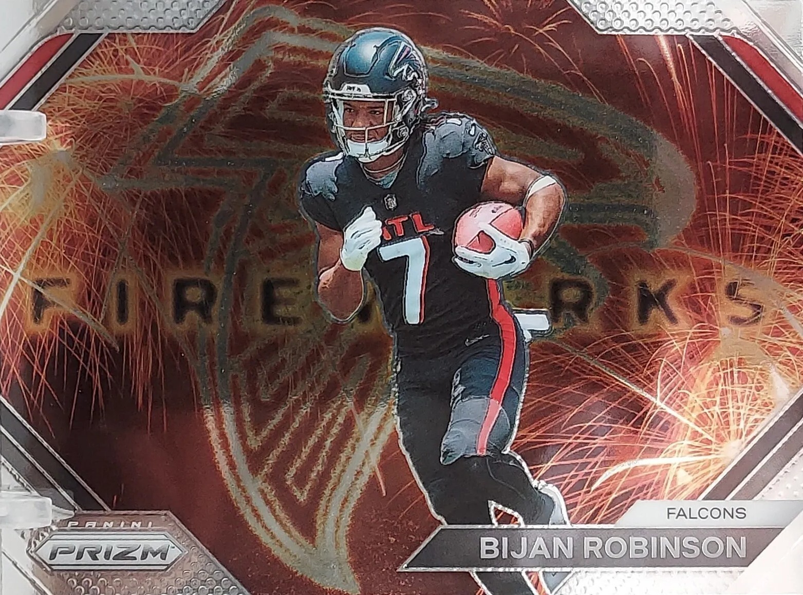 2023 Panini Prizm Fireworks#24 Bijan Robinson - Atlanta Falcons