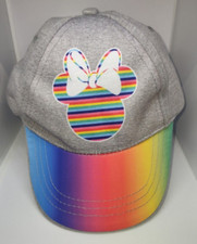 Girl's RAINBOW MINNIE MOUSE CAP Gray - OSFM - Adjustable