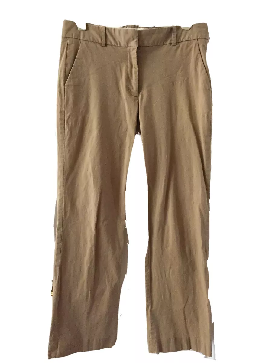 J. Crew Stretch Women pants chinos City Fit size 4S khaki cotton