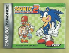 Sonic Advance 2 Game Boy Advance Instruction Booklet Manual Only