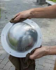 Antique 8 inch Shield Boss Umbo 18 G Stainless Steel Dome HEMA SCA Combat Ready