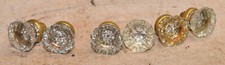 6 victorian glass door knobs collectible octagonal vintage hardware lot