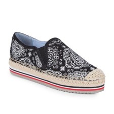 Alpargatas sin cordones Tommy Hilfiger Cato azul marino estampado cachemir plataforma talla 7,5