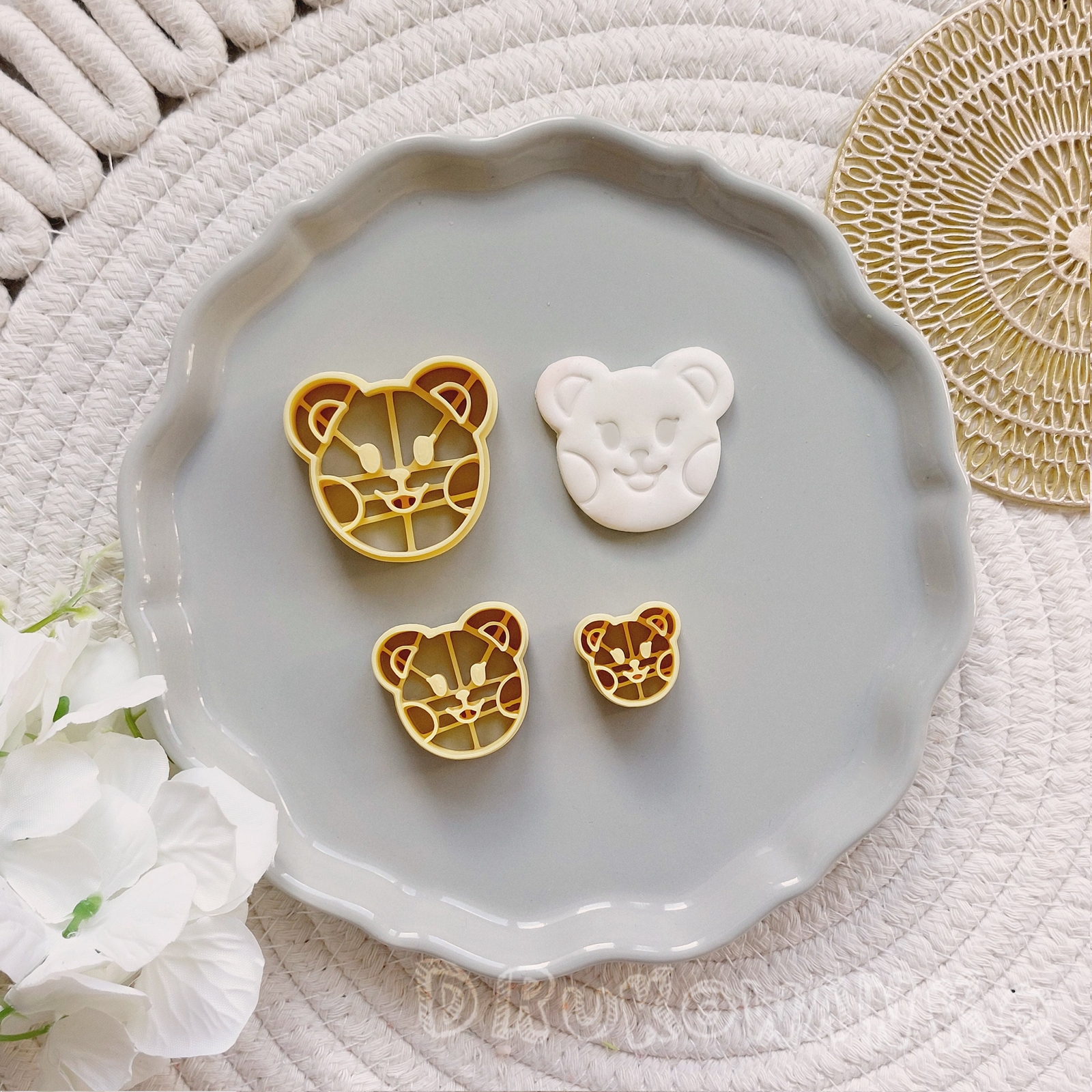 Bear Teddy Bear Plush Toy Kid Animal Polymer Clay Cutter For Earring Jewelry