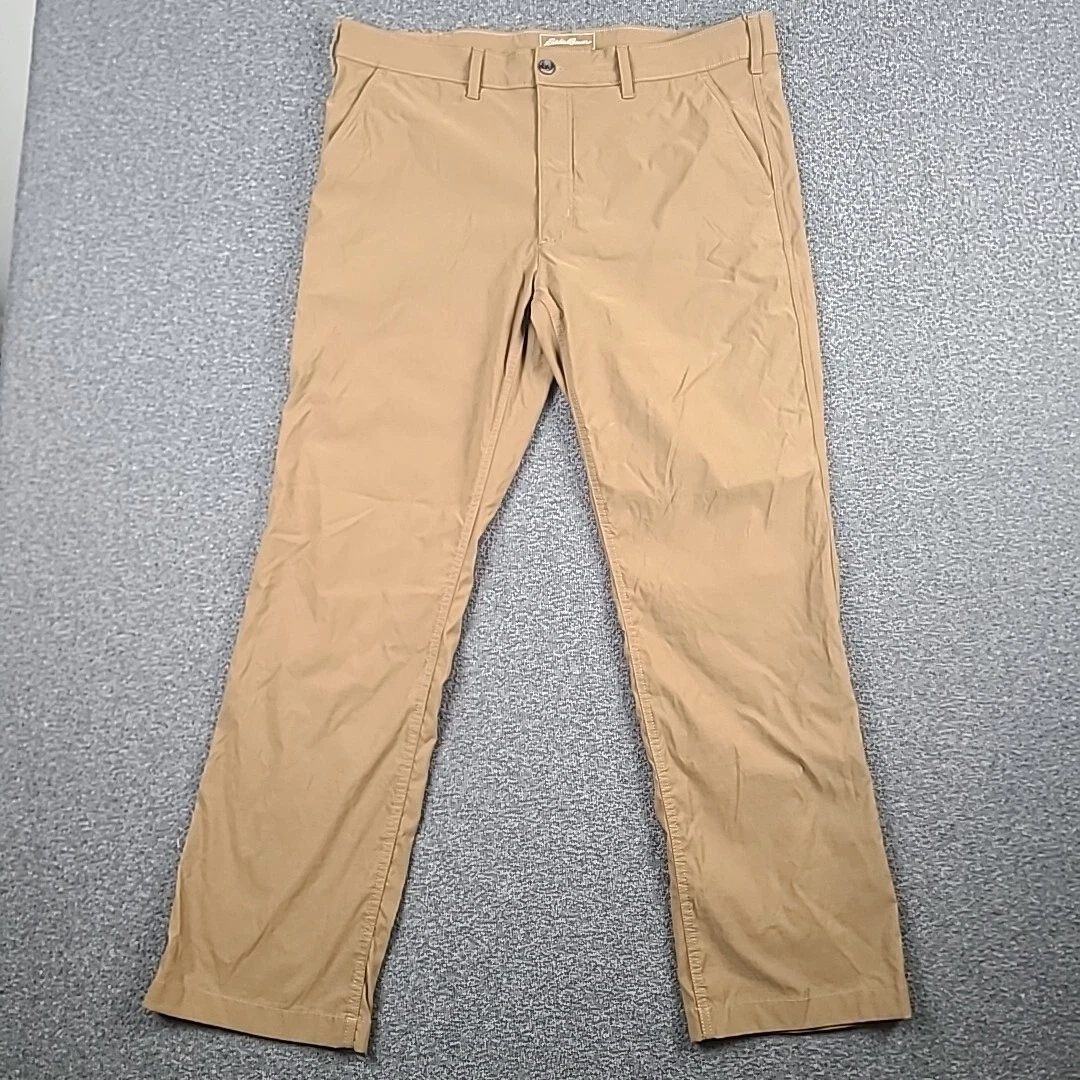 Eddie Bauer Travex Pants Mens 40x32 Brown Nylon Outdoor Hiking Stretch