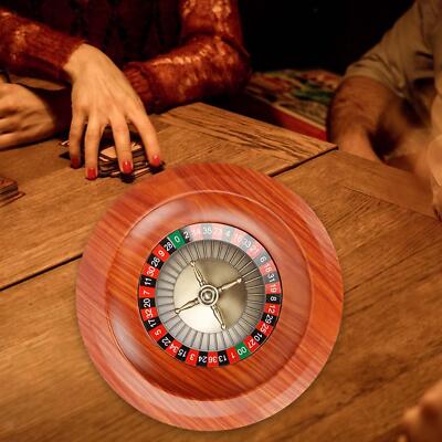12 Inch Roulette Table Game, Russian Roulette Game Made of Wood, Roulette Game Casino Set, Roulette Wheel Wood The Rotor is Made of Solid Aluminium, Entertainment Leisure Table Games for Family Fun