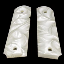 1911 Colt & Clones CUSTOM GUN GRIPS Full size White Mother of Pearl