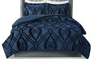 navy blue pillow shams king