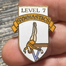 Level 7 Gymnastics Lapel Pin Hat Jacket Vest EUC K467
