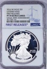 2016-W American Silver Eagle ASE $1 NGC PF70 PR70 ULTRA CAMEO DCAM First Release