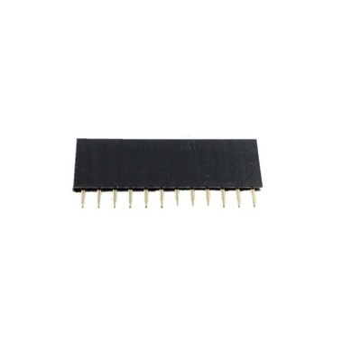 10PCS 2.54mm Pitch 12 Pin Female Single Row Straight Header Strip PH: 8.5mm K9